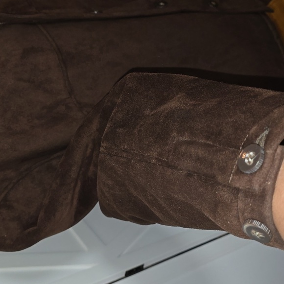 Men's Brown Faux Suede Jacket  - Impermeable By Weatherproof - Picture 5 of 13